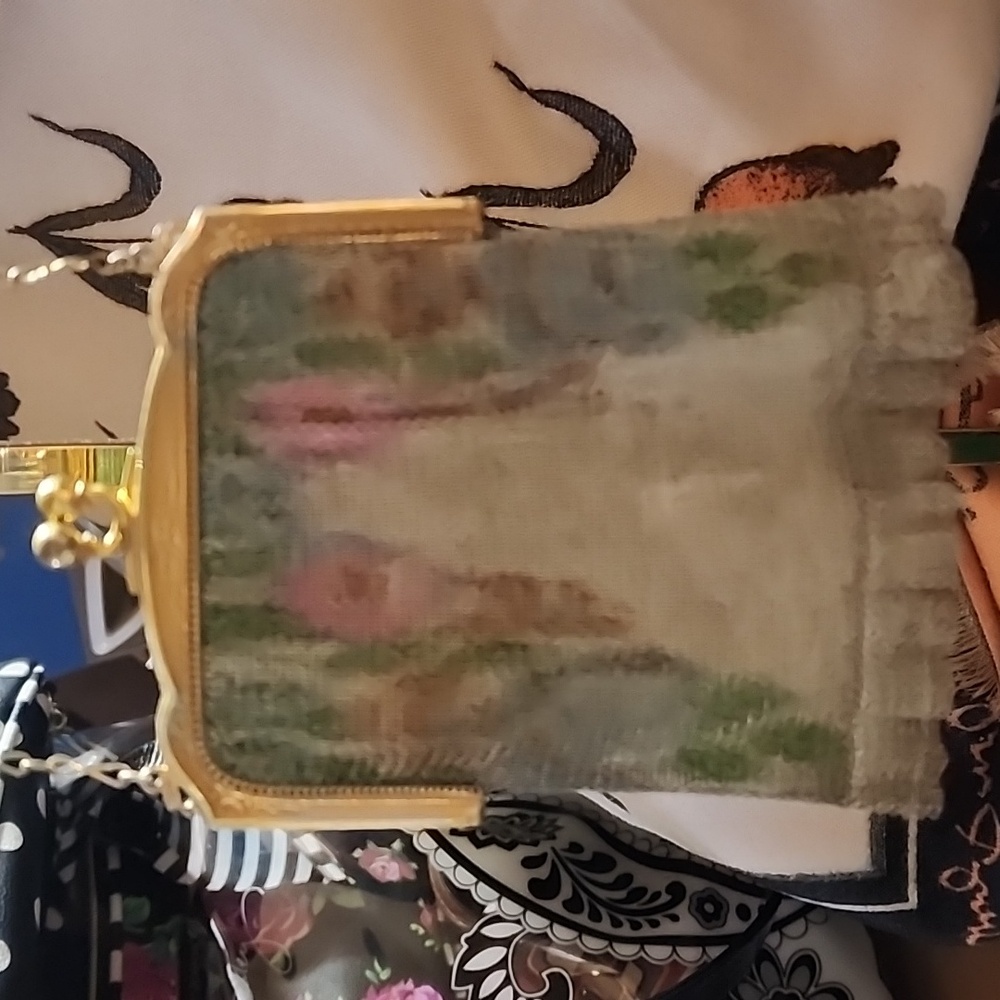 Whiting & Davis Dresden Mesh Evening Bag w/ Floral Motif Vintage - Picture 15 of 15